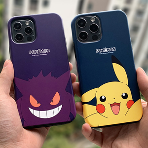 韩国正品宝可梦皮卡丘iPhone16promax手机壳卡通可爱15Pro适用苹果14硅胶保护套双层防摔13软情侣款12女