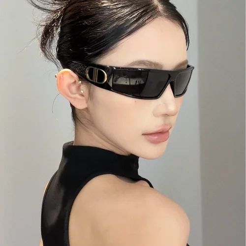 CD发箍墨镜未来感Y2K辣妹太阳眼镜镜防晒防紫外线男女同款2025新