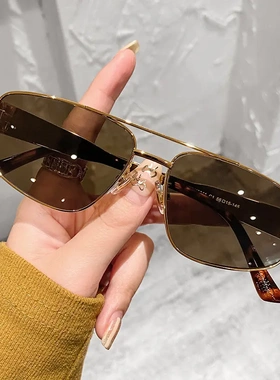 猫眼墨镜女款高级感时尚小脸椭圆形眼镜复古茶色太阳镜防紫外线