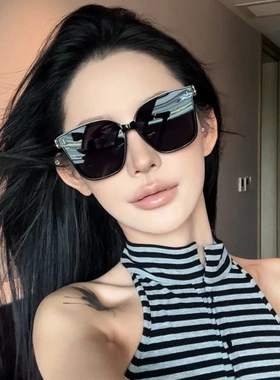 2025新款超大方框圆脸显瘦高级网感太阳眼镜女潮度假遮阳防晒墨镜