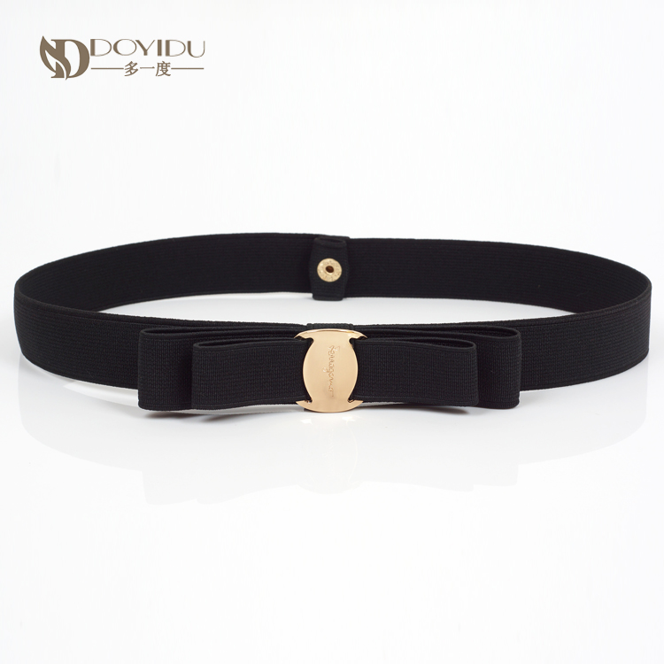 春时尚简约蝴蝶结金属松紧弹力