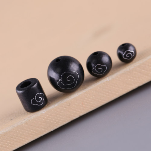 镶银丝手把绳饰品血檀祥云散珠