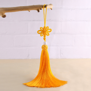 中国结流苏穗子编织菠萝帽吊穗锦纶亮光冰丝线挂饰汽车挂件配饰