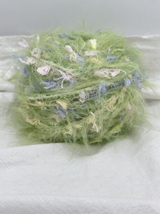 草长莺飞醉绿岚舞diy特色手混线毛线可编织发卡衣服帽子围巾超软