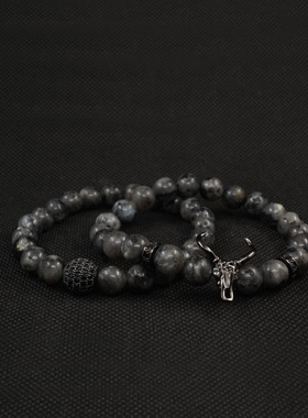 小众轻奢天然闪光石男士情侣手串