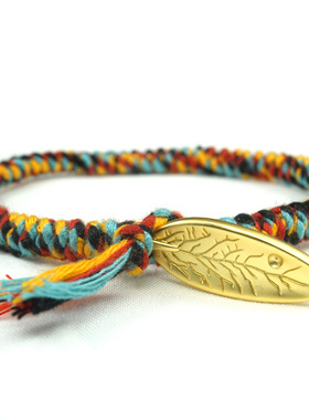 小众原创七彩羽毛情侣手链