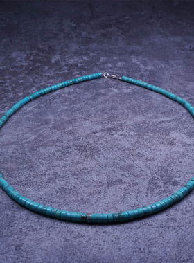 pohier宝喜儿绿松石百搭项链