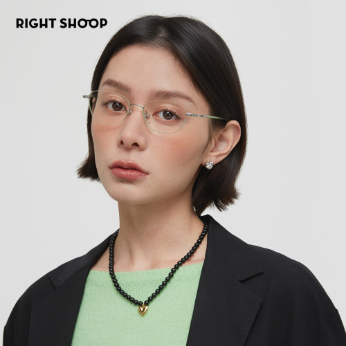 右店2026新品显脸小钛金属细框眼镜女显白修饰脸型配近视度数镜框