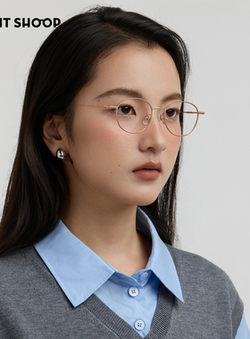 RIGHT SHOOP右店水滴圆纯钛板CNC减龄修脸配近视轻盈女极简眼镜框