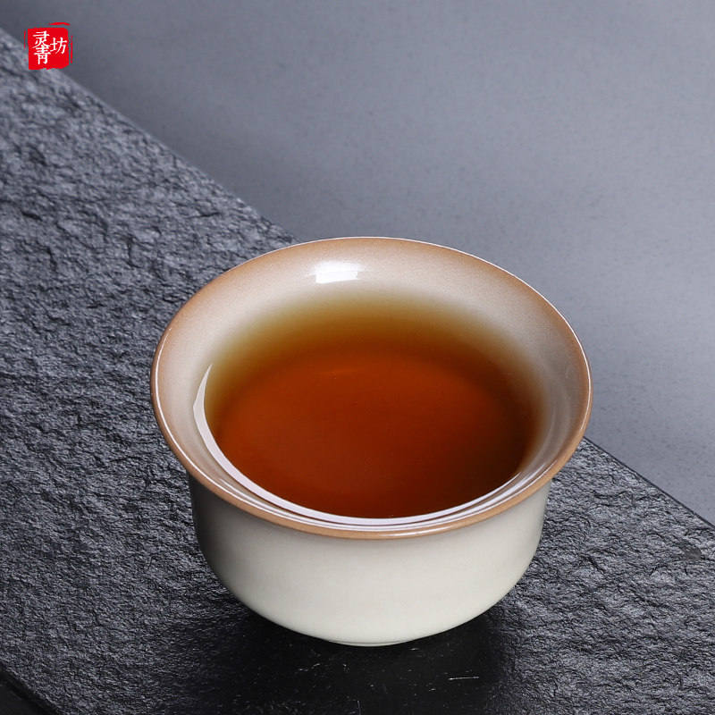 灵青坊青瓷纯手工主人杯单杯御黄猪油冻功夫小茶杯陶瓷品茗杯茶盏