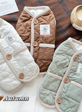 奶油栗子~泰迪衣服秋冬加厚比熊冬装棉服马甲牛头梗约克夏衣服