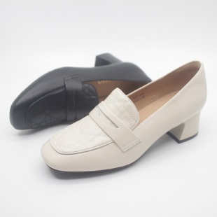 工作鞋 专柜正品 舒适粗跟牛皮女单鞋 2026春新款 L667100C 富贵鸟女鞋