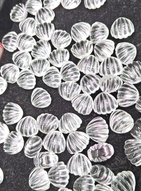天然白水晶雕刻贝壳吊坠女款