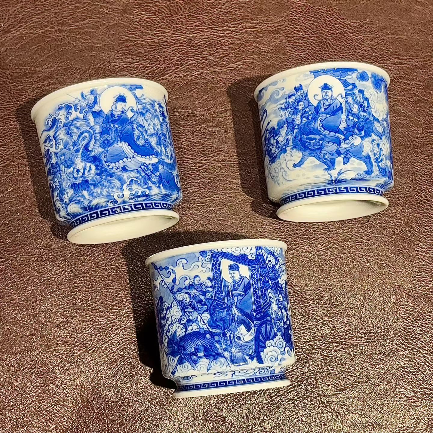 【范国焱｜三官出巡】景德镇青花人物高端手绘茶器/容量160ml