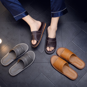 女夏 家用软底无声不臭脚防臭托鞋 真皮四季 家居男室内卧室地板拖鞋