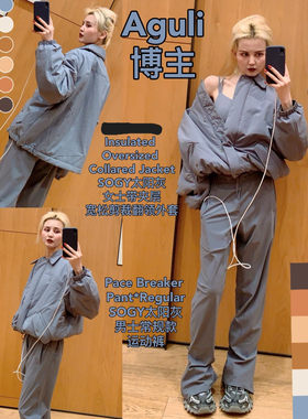 Insulated Oversized女士宽松翻领棉衣外套 原Lu专有科技填充材料