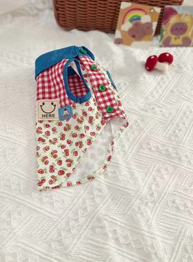 原创手工定制宠物衣服狗狗猫咪秋冬森系蘑菇衬衫泰迪博美法斗