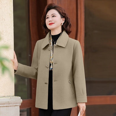 高端时尚短款毛呢外套