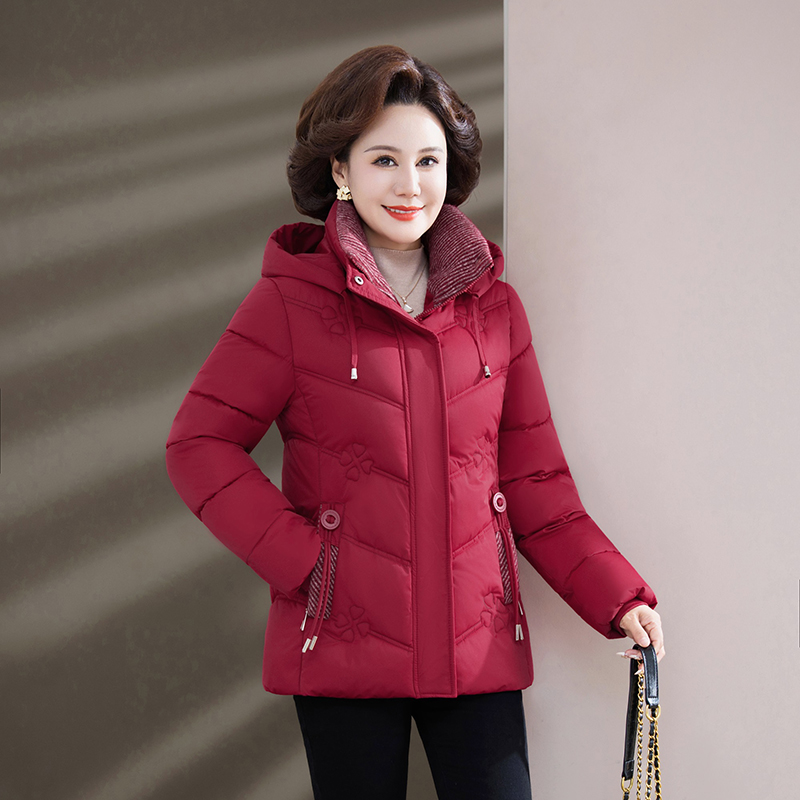 中老年棉衣妈妈冬装羽绒棉服60岁70奶奶装冬季加厚保暖棉袄短外套