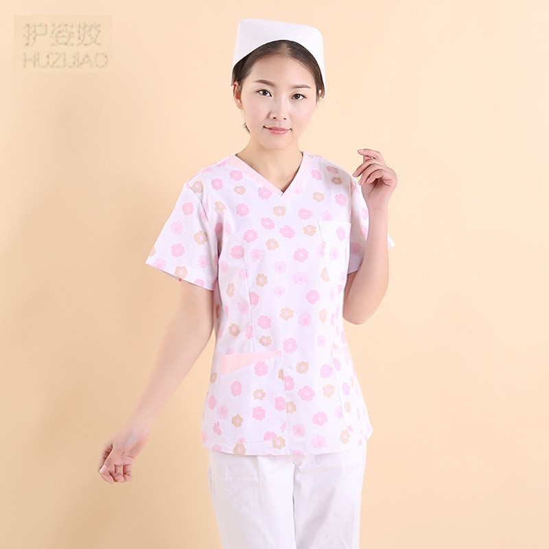 女护士新韩版洗手衣夏装刷手衣短袖口腔牙医月嫂分体工作服OP-212