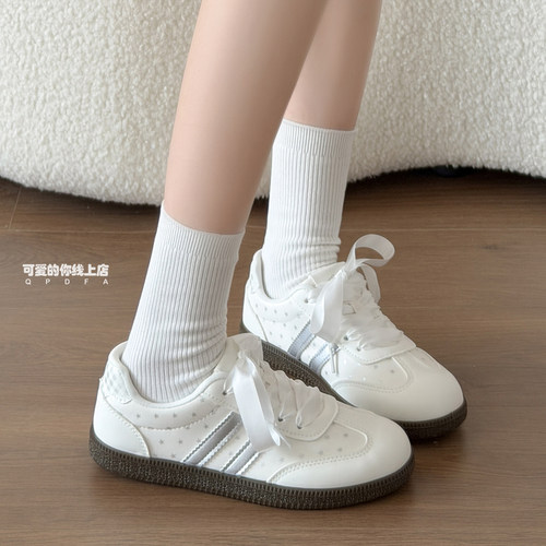 可爱的你厚底星星小白鞋女款秋新
