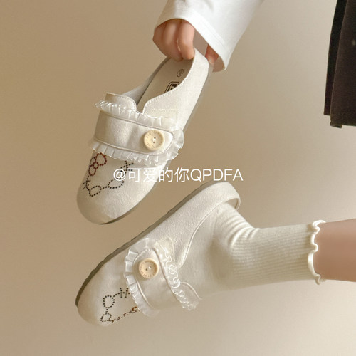 可爱的你 包头半拖鞋女外穿2026年超火的勃肯鞋春夏一脚蹬懒人鞋