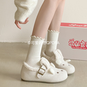 加绒板鞋 可爱 冬季 可爱毛毛鞋 你保暖一脚蹬勃肯鞋 全包女2025新款