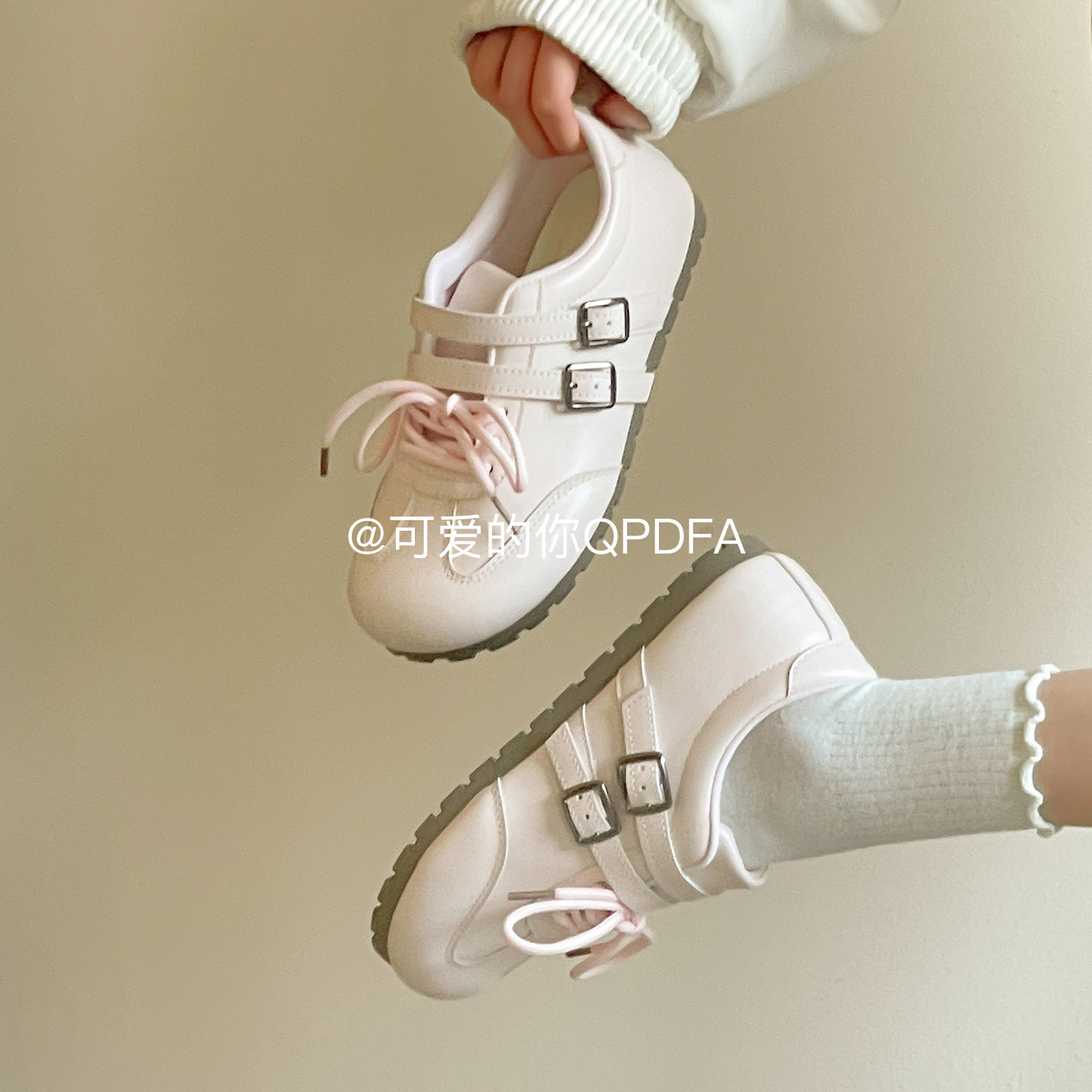 可爱的你 德训鞋配阔腿裤的鞋子女鞋2026新款休闲板鞋厚底小白鞋,女鞋,时尚休闲鞋,淘宝优惠券,粉丝福利购,淘宝优惠卷