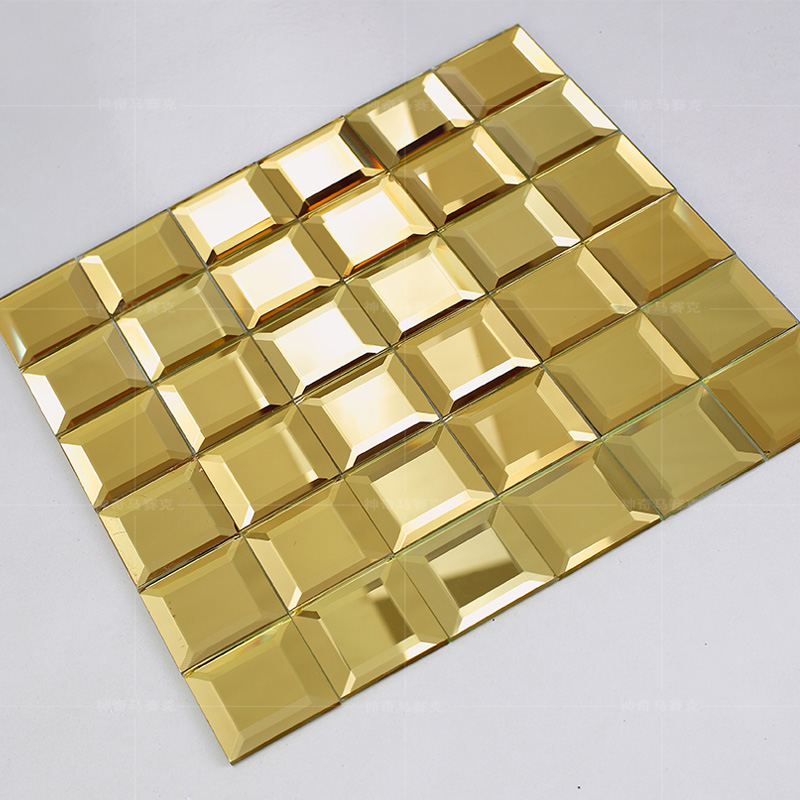 荣琦五面磨边玻璃马赛克背景墙