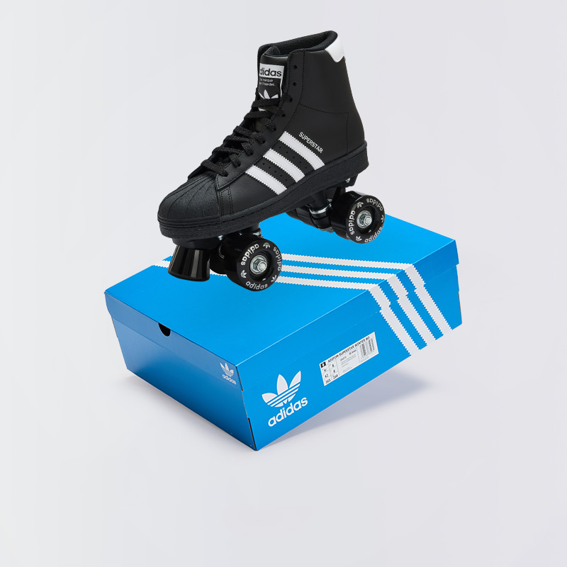 Adidas/阿迪达斯Superstar 82女款高帮壳头旱冰鞋滑冰鞋 JI3535