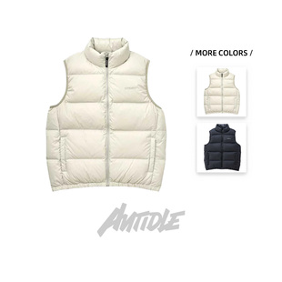 Gramicci/小野人男女机能立领绗缝保暖羽绒马甲G3FU-J001-浅米色