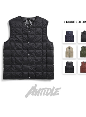 Taion/Down Vest 简约可收纳休闲保暖V领羽绒马甲内胆TAION-001