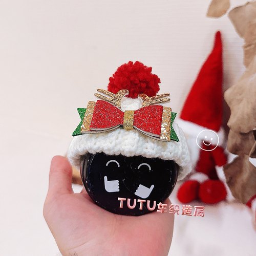 蔚来汽车nomi毛线帽棉花娃娃蔚来汽车装饰毛线大圣诞一路平安