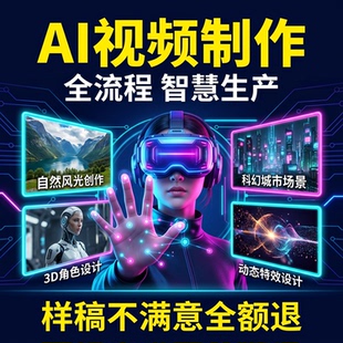 ai漫剧动画视频制作 图片修复代剪辑 企业产品宣传文旅创意广告