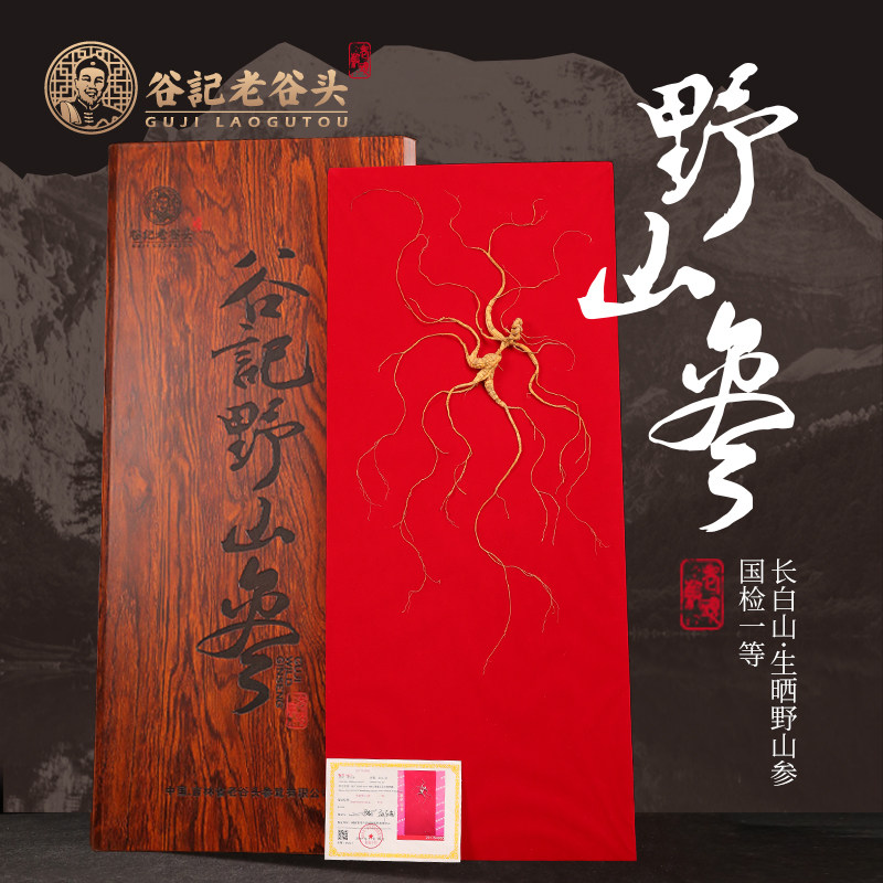 一等野山参 长白山野山参一等证书 国检证书 带证书野山参礼盒