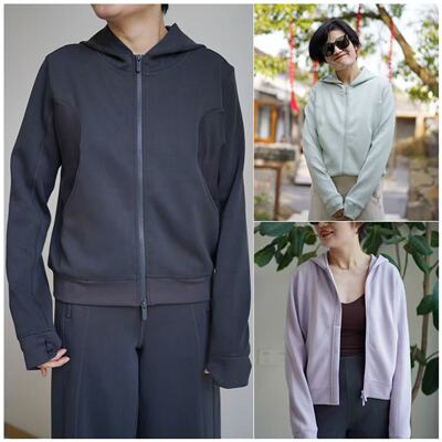 莫代尔双层凉感挺括拉链卫衣