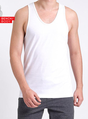 BENCH/BODY/奔趣夏季新品男士背心纯色棉薄款透气打底背心BUT0036