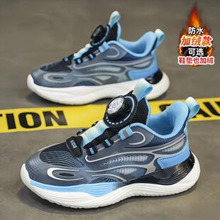 男童鞋冬季2024新款加绒保暖儿童运动二棉鞋中大童软底男孩跑步鞋