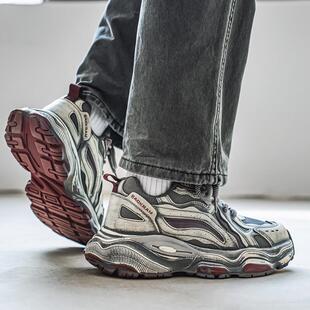 观察者安可拉红老爹鞋男复古做旧脏脏鞋夏季单网增高运动休闲 鞋