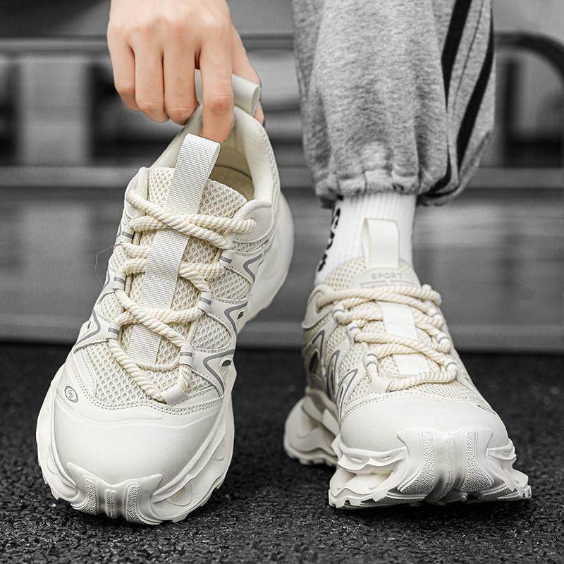 莆田男鞋运动鞋秋冬季潮流纯白色休闲跑步减震耐磨老爹鞋2025新款