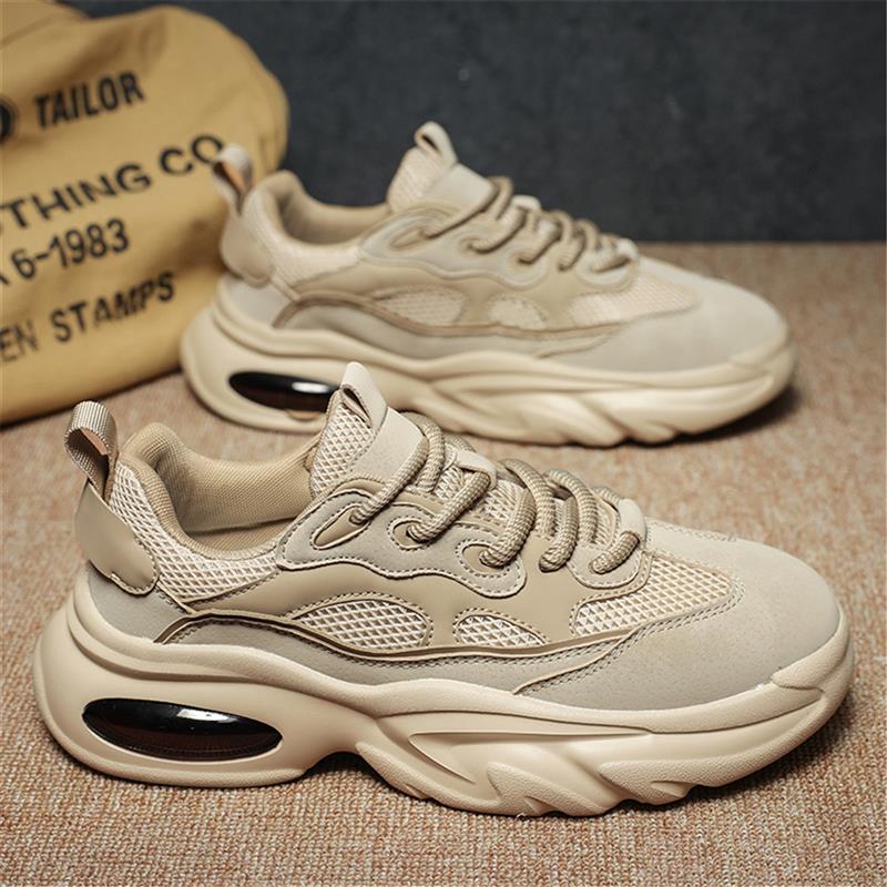 覆古老爹鞋男款网面休闲透气春秋季户外旅游登山气垫男鞋运动鞋潮