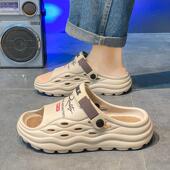 海边沙滩凉鞋 外穿防滑厚底踩屎感运动凉拖男生户外大码 男夏季 拖鞋