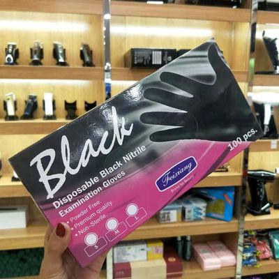 黑色手套一次性手套美发乳胶套