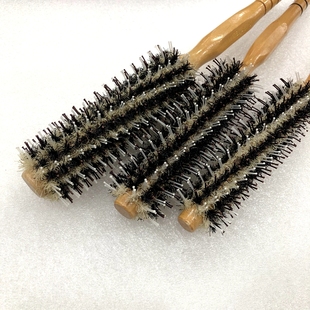 理发店专用滚梳子猪鬃毛木滚梳发廊家用卷直发吹发造型蓬松大中小