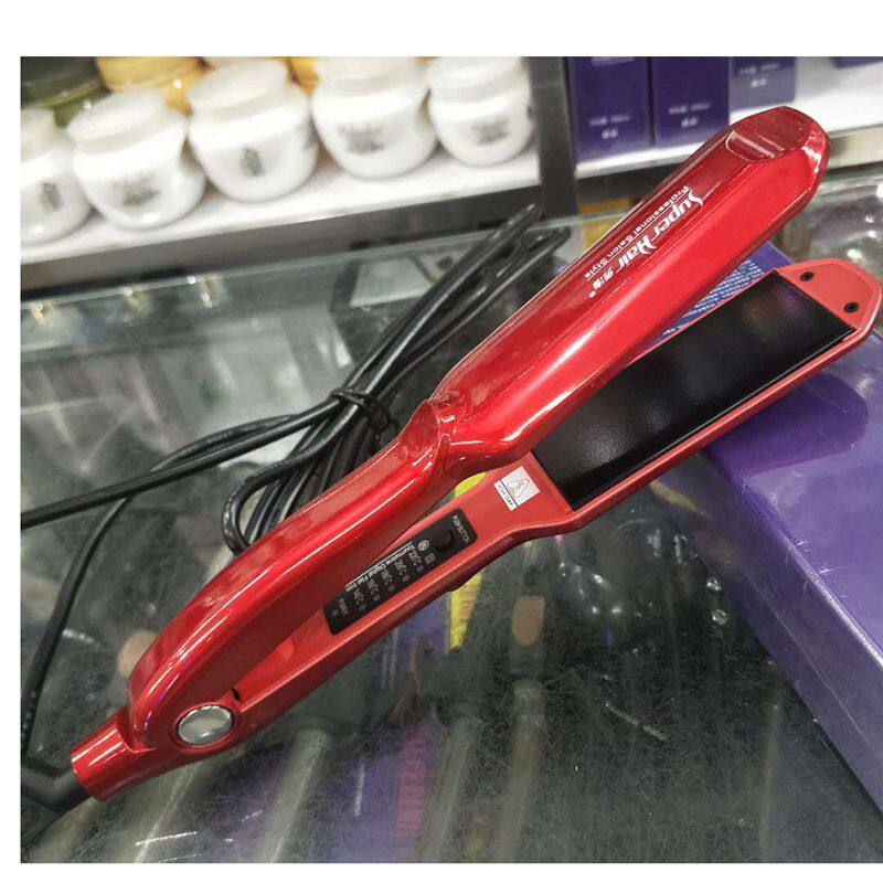 秀海夹直发夹板红色发廊时尚不伤头发直板夹两用内扣空气梨花头女