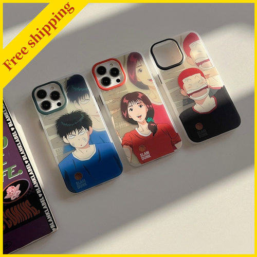 Japan Cartoon Slam Dunk phone case for iPhone 12 13 pro max 14 15 16 couple cover boy/girl casing