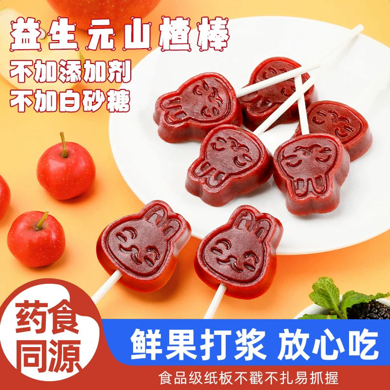 山楂鸡内金棒棒糖无添加蔗糖婴宝宝儿童健康零食山楂桑葚糕水果条