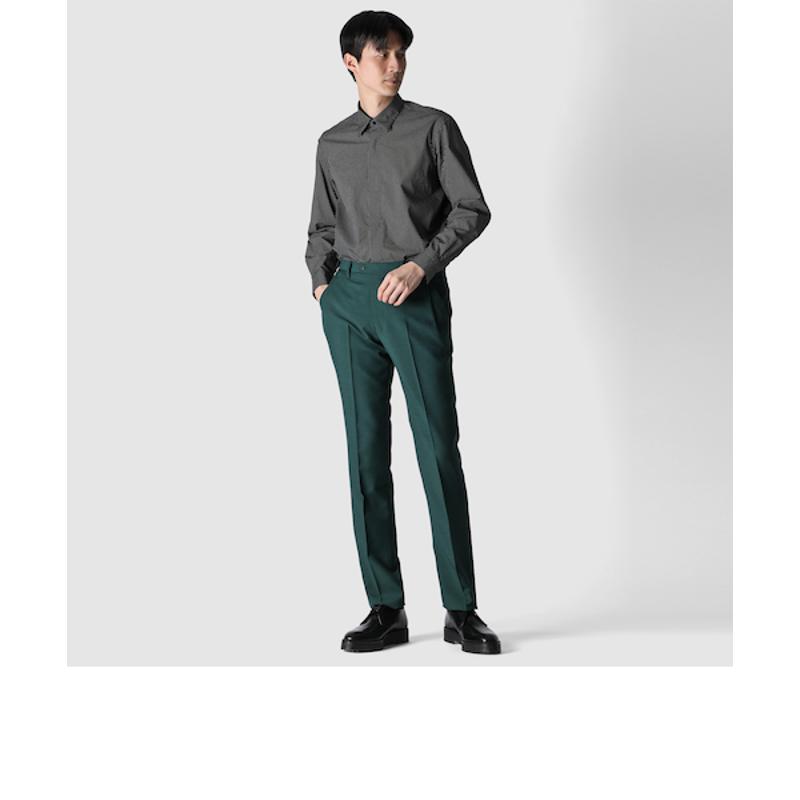 代购LANVIN浪凡男士休闲裤透气抗皱修身垂感办公通勤长裤百搭