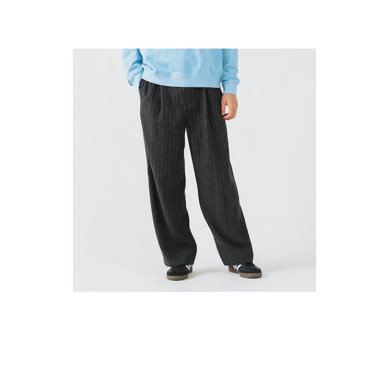 代购BEAMS男士休闲裤保暖舒适条纹宽松日常通勤长裤百搭简约