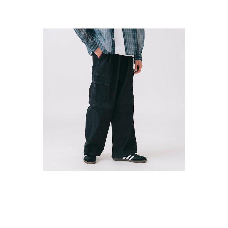 代购BEAMS男士休闲裤两穿百搭阔腿牛仔日常户外工装裤潮流简约